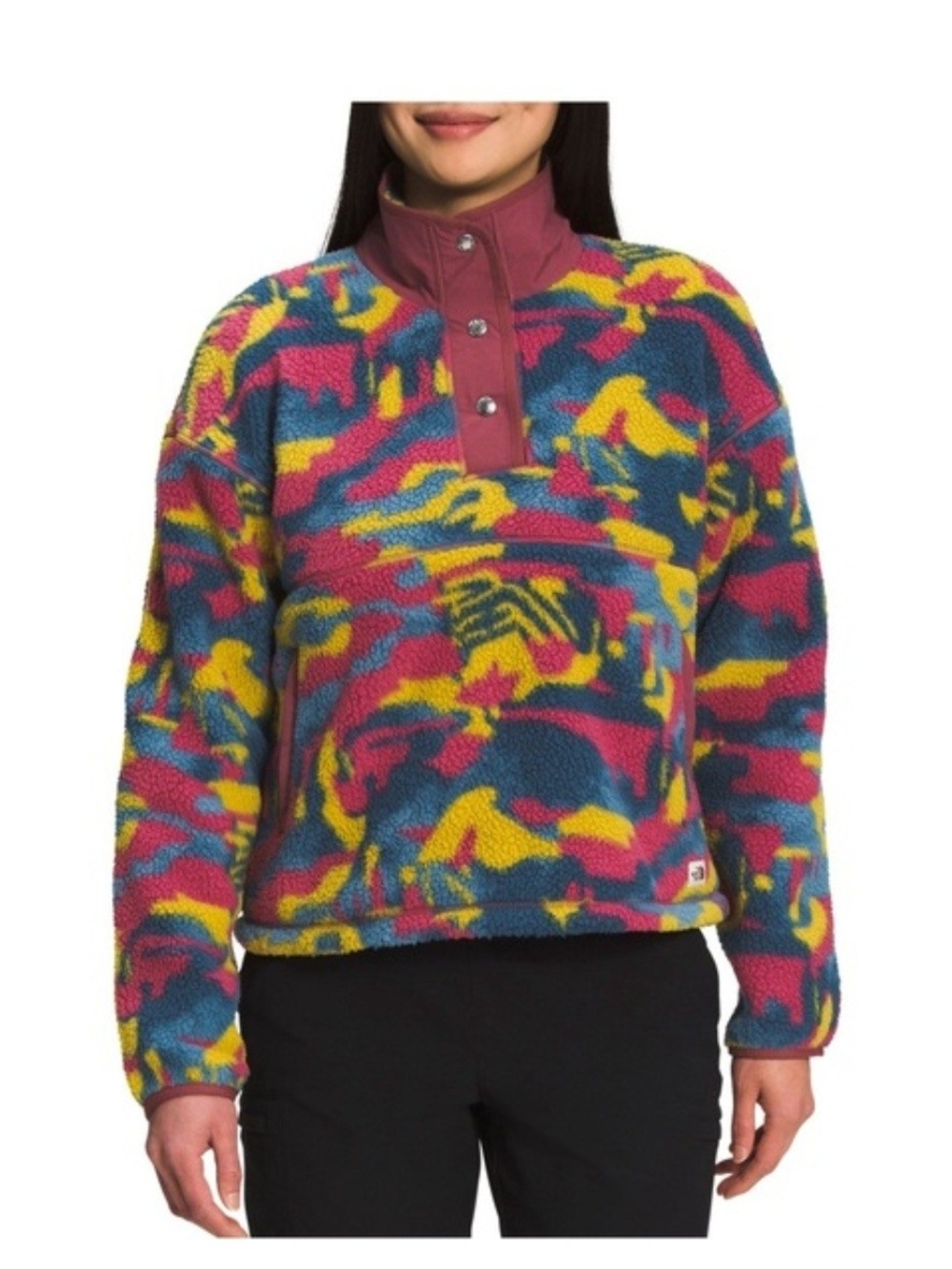 THE NORTH FACE womens printed cragmont fleece 1/4 snap pullover
